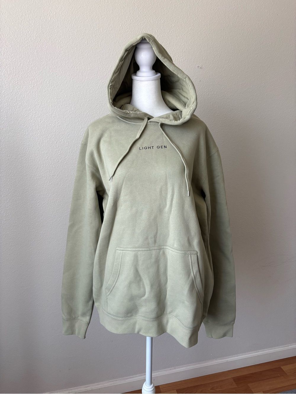 Light Gen Sage Green Hooded Sweatshirt “Jesus Christ” Unisex Size M